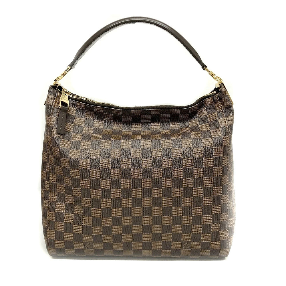 LOUIS VUITTON Portobello Shoulder Bag Damier Ebene Brown